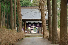 参道から見る山門
